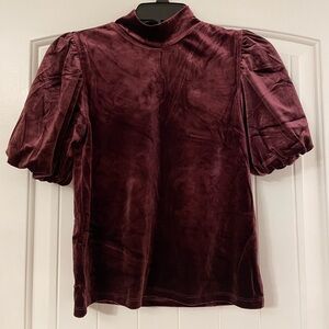 LAUNDRY Crushed Velvet Top